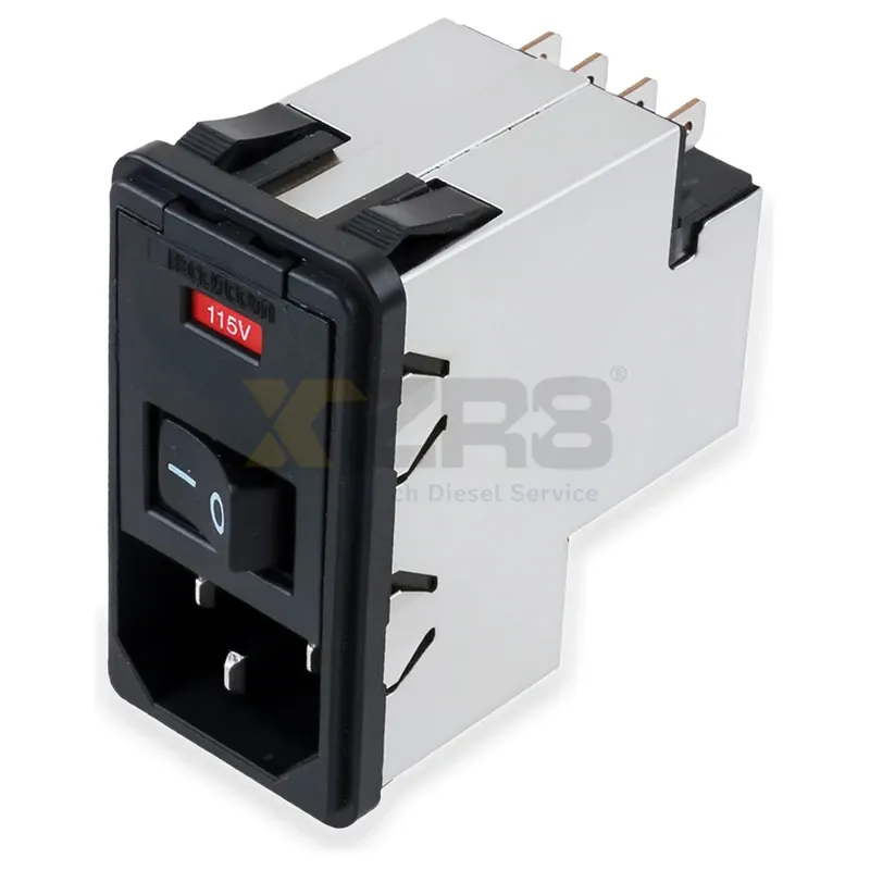 TE Connectivity Corcom PS0S0SS3B Power Input Module 3A 250VAC with Filtered Switch Fuse Socket - Thumbnail 1