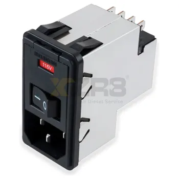 Módulo de entrada de alimentación Corcom PS0S0SS3B de TE Connectivity 3A 250VAC con toma de fusible con filtro
