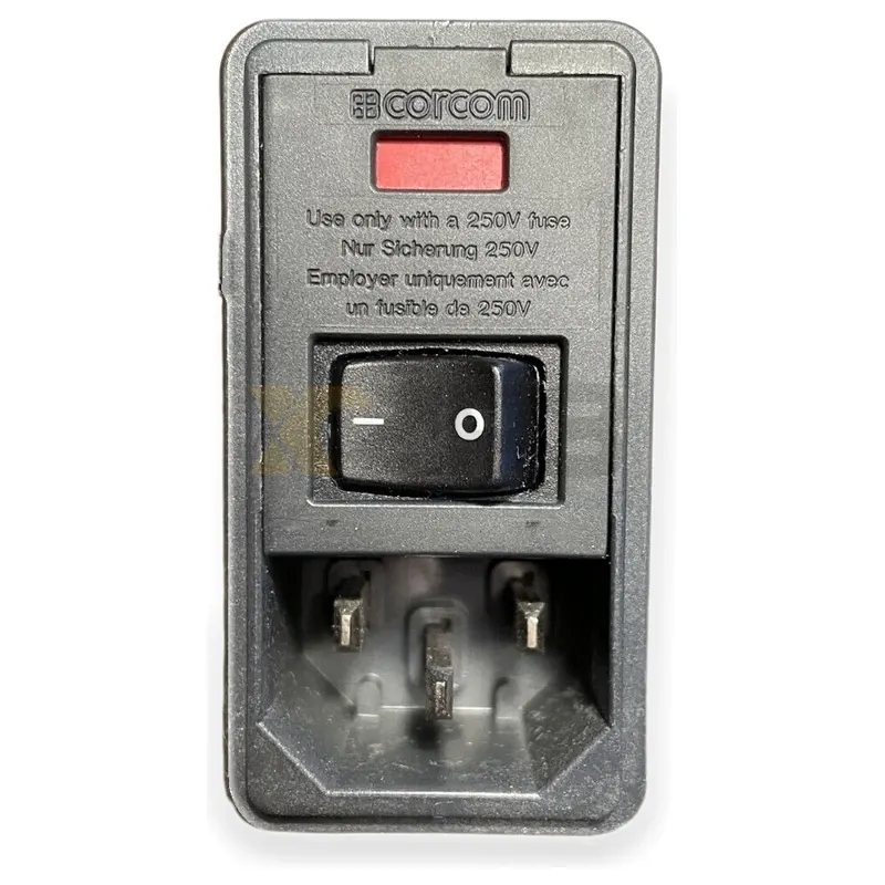 TE Connectivity Corcom PS0S0SS3B Power Input Module 3A 250VAC with Filtered Switch Fuse Socket - Image 2