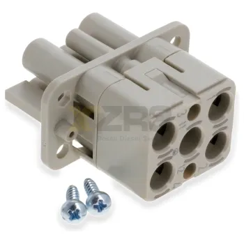 Harting 09120063141 Han Q 4/2 Conector Feminino de Núcleo Soldado 7 Pinos Conector de Carga Pesada