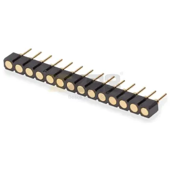 Mill-Max 419-10-216-00-001000 Conector de Objetivo Cargado con Ballesta 16 Pines Fila Doble de Montaje a Traves de Orificio