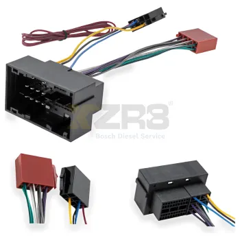 12-108 ISO Radio Adapter Wire Harness Connector for Chrysler Dodge Jeep Select Vehicles