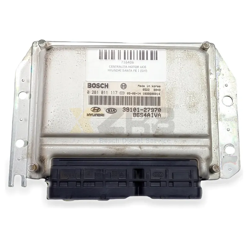 وحدة التحكم في المحرك Bosch 0281011117 لـ Hyundai Santa Fe 2.0 CRDi 39101-27970 - Thumbnail 3