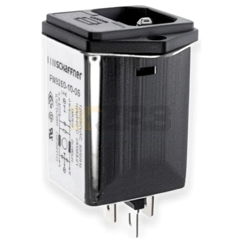 Schaffner FN9260-10-06 Power Input Module 10A 250VAC with IEC Socket and Fuse - Image 4