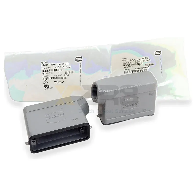 HARTING 19200161540 Han A Top Shell Side Exit Heavy Duty Connector M20 16A Aluminum - Thumbnail 2