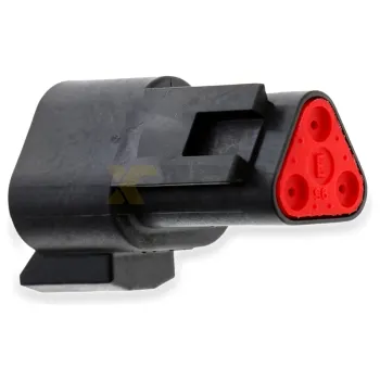 TE Connectivity DEUTSCH DT04-3P-CE02 3-مغذية مغطاة دائرية للربط المربع الأسود مع غطاء E