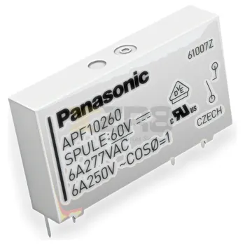 Relé Universal Panasonic APF10305 Série PF 5VDC 6A SPST-NO Montagem por Orifício