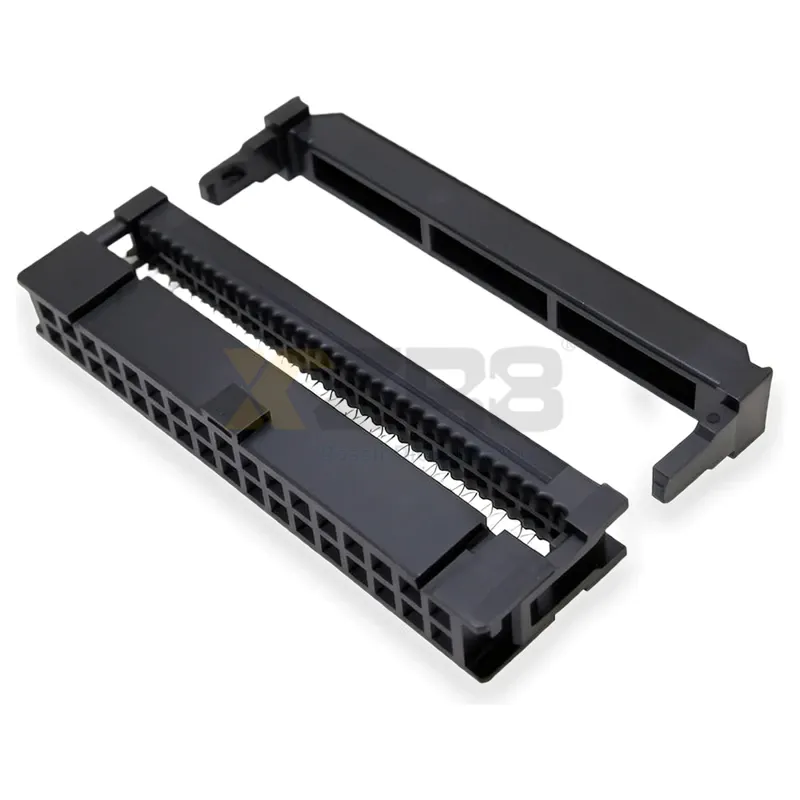 Omrone XG4M-3430-T Flat Cable Connector 34 Pin MIL Specification Socket with Stress Relief - Thumbnail 1