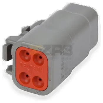 Deutsch DTM06-4S Conector de Fêmea de 4 Núcleos da Série DTM - Cinza