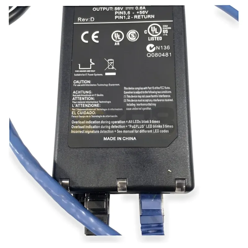 Phihong POE36U-1AT 33.6W Single Port PoE+ Ethernet Power over Ethernet Injector - Thumbnail 3