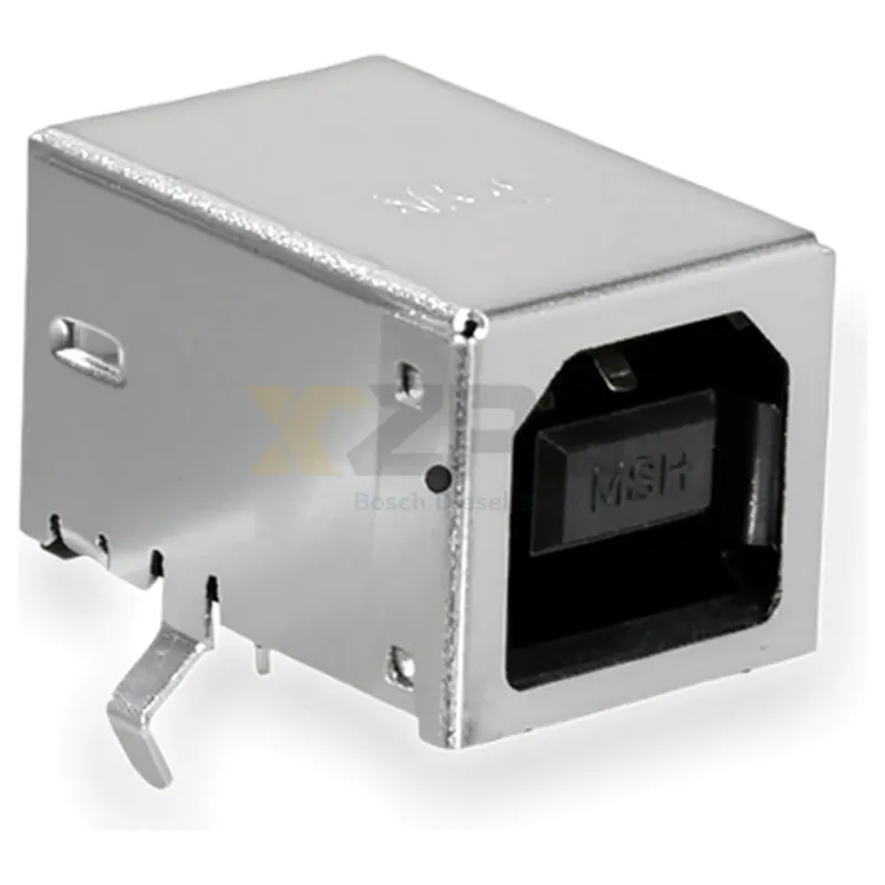 Molex 670688000 USB Type B Female Connector USB 2.0 Right-Angle Through-Hole Gold Plated - Thumbnail 1