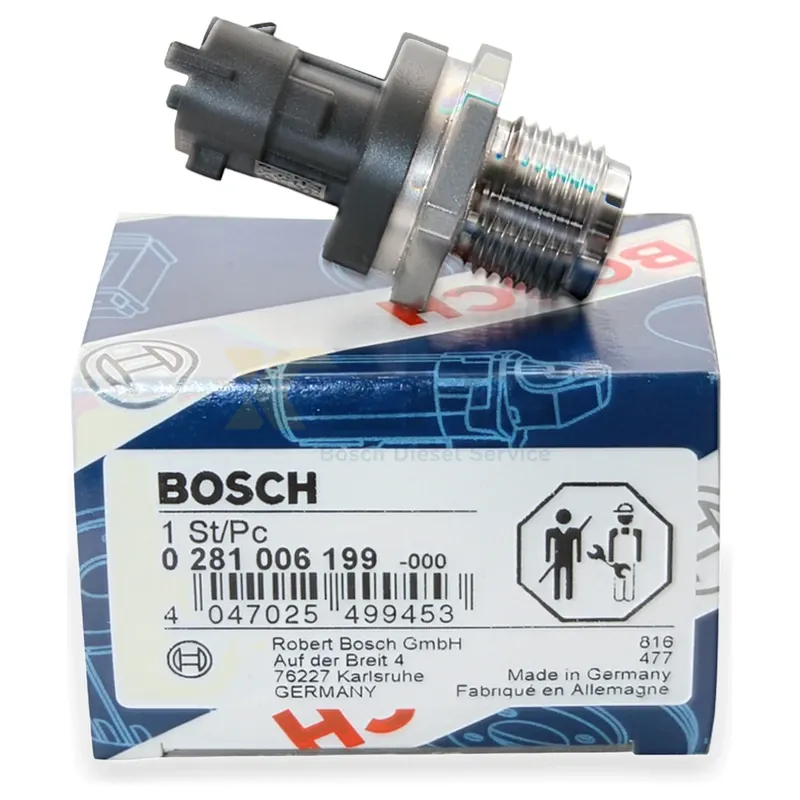 Bosch 0281006199 Sensor de Presión de Combustible de Bujía Común - Compatible con Motores IVECO FPT - Image 2