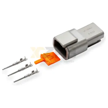 Deutz Deutsch DTM04-3P Connecteur mâle de 3 broches avec verrou en trapèze original