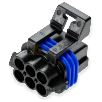 德尔福(Delphi/Aptiv)12052848 Metri-Pack 150 6路母头密封连接器 黑色 PA66 外壳