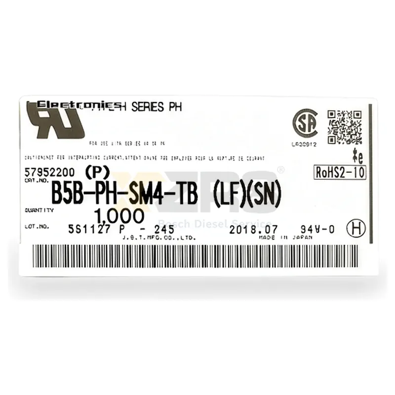 JST B5B-PH-SM4-TB(LF)(SN) PH Series 5-Pin 2mm Pitch Surface Mount Header Connector - Image 2