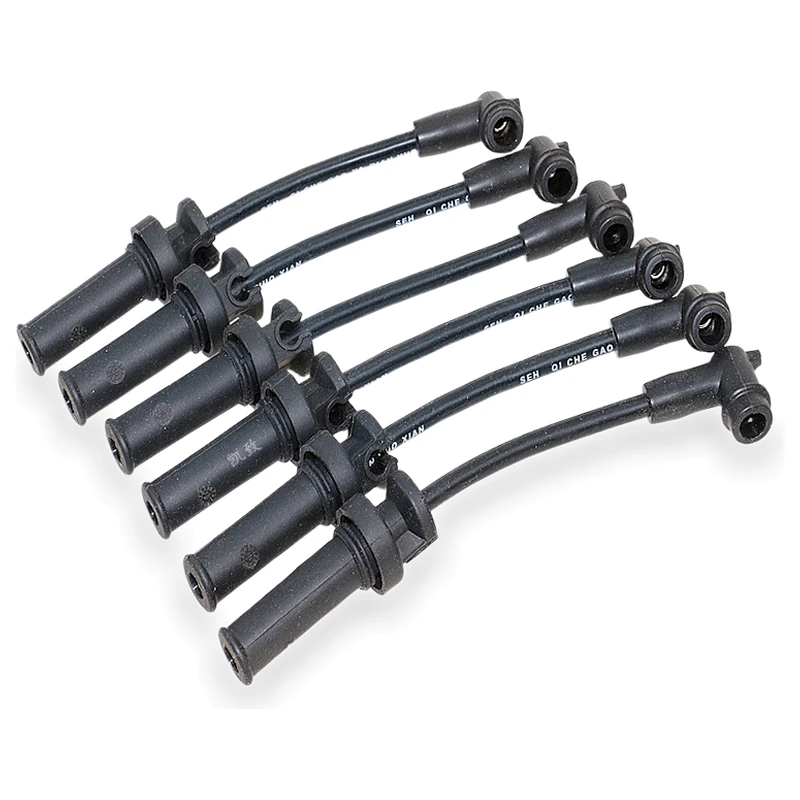 Yuchai J4B00-3705071 High-Tension Ignition Wires (Cylinder Wires) Set of 6 for J4B CNG/LNG Engines