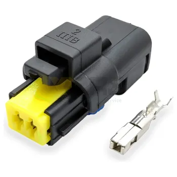 Aptiv (Delphi) 211PC022S3081 Conector de Automóvel Bucha Feminina 2-vias Laranja Terminal de 1.5mm Original
