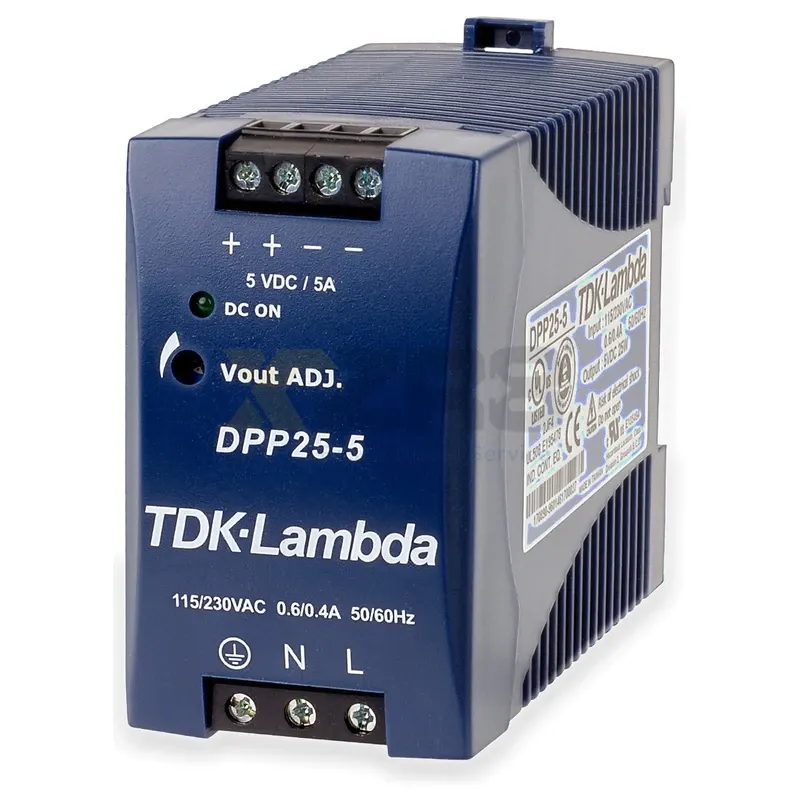 TDK-Lambda DPP25-5 AC/DC DIN Rail Power Supply 25W 5V 5A - Thumbnail 1