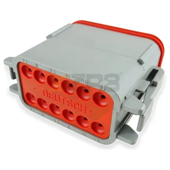 Connecteur femelle étanche DT06-12S 12 broches Deutz Deutsch avec verrou en forme de fer à cheval