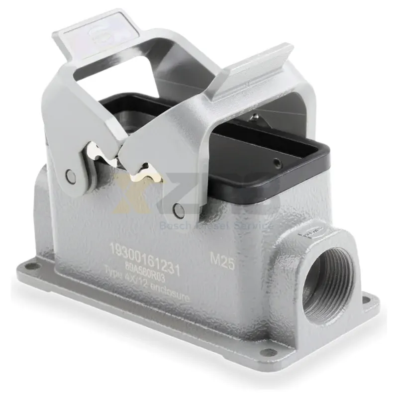 HARTING 19300161231 Han B Series Heavy Duty Connector Housing, Size 16B, Side Entry, M25, Aluminum Alloy, Double Locking Rod - Thumbnail 2