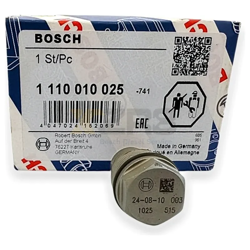 Bosch 1110010025 клапан разгрузки давления топлива - клапан ограничения давления системы общерельсового топливного насоса - Thumbnail 2