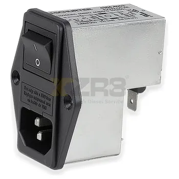 Schurter Schuetz 4304.4025 Série FKI IEC C14 Módulo de Entrada de Alimentação com Filtro/Fusível/Interruptor 10A 250VAC Montagem em Painel