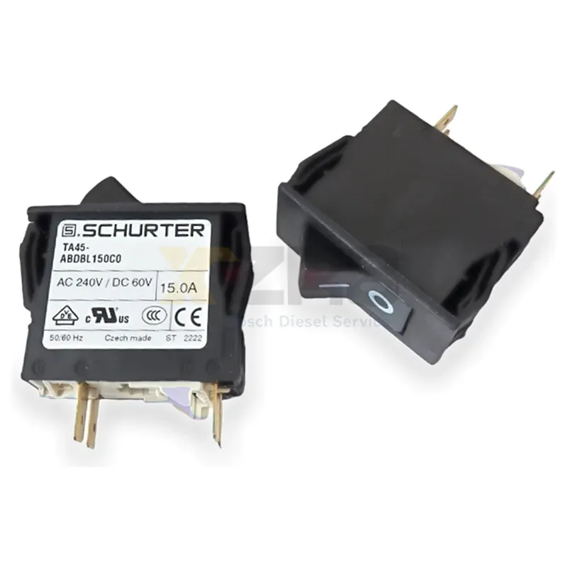 Schurter TA45-ABDBL150C0 Thermal Circuit Breaker 15A 240VAC/60VDC 2 Pole Panel Mounting - Thumbnail 3