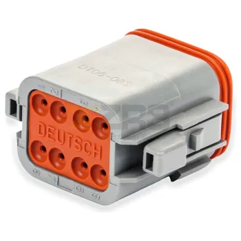 TE Connectivity Delevco DT06-08SA-C015 DT Series 8 Pin Gray Connector مع حلقة ت seals diameter مقلص A Keyway
