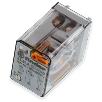 Relé de Potencia Micro Finder 56.32.8.120.0040, DPDT, 12A, 120VAC Bobina, Insertable