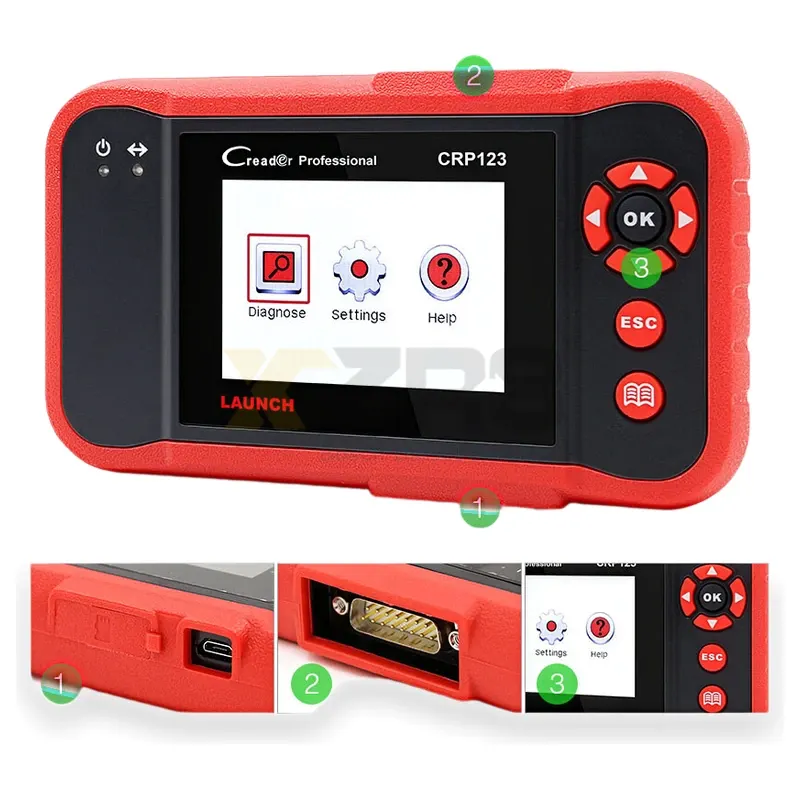 Scanner OBD2 LAUNCH X431 CRP123 - Outil de diagnostic automobile pour moteur/ABS/SRS/boîte de vitesses - Image 1