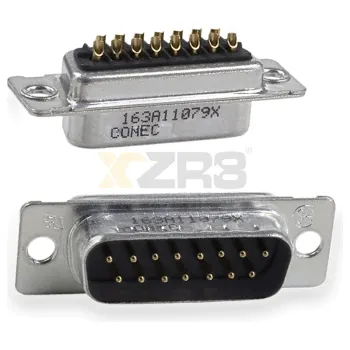 CONEC 163A11079X Connecteur D-Sub 15 broches mâle cup visserie montage en panneau