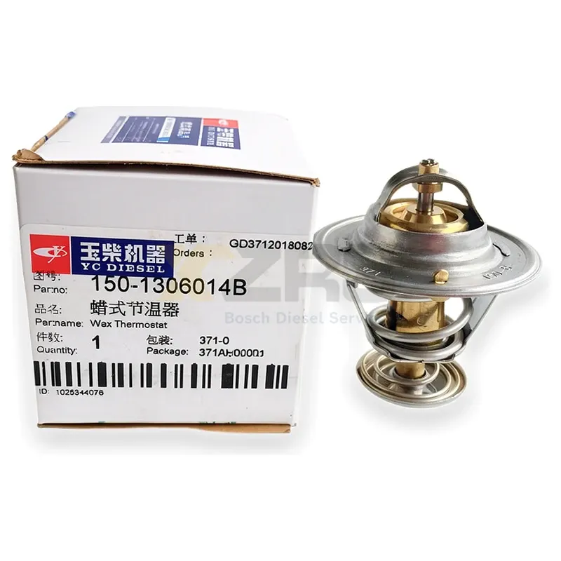 Yuchai Engine 150-1306014B Wax Thermostat 80°C for YC4E/YC6G Engines - Thumbnail 2