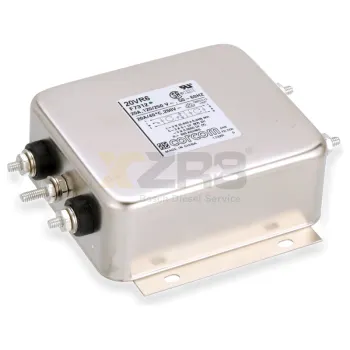 TE Connectivity 20VR6 Corcom R Series Filtro de Linha de Alimentação EMI/RFI de Fase Única Dupla 20A 250VAC Montagem em Flange Terminal de Parafuso