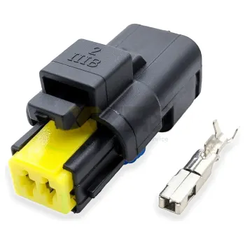 德尔福(Delphi/Aptiv)211PC022S0081 2路母壳连接器护套 黑色 1.5mm端子 原装正品