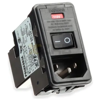 TE Connectivity Corcom PS0SXSS3A Módulo de Entrada de Alimentación IEC 320-C14 3A Con Base de Fusible y Interruptor Aislado