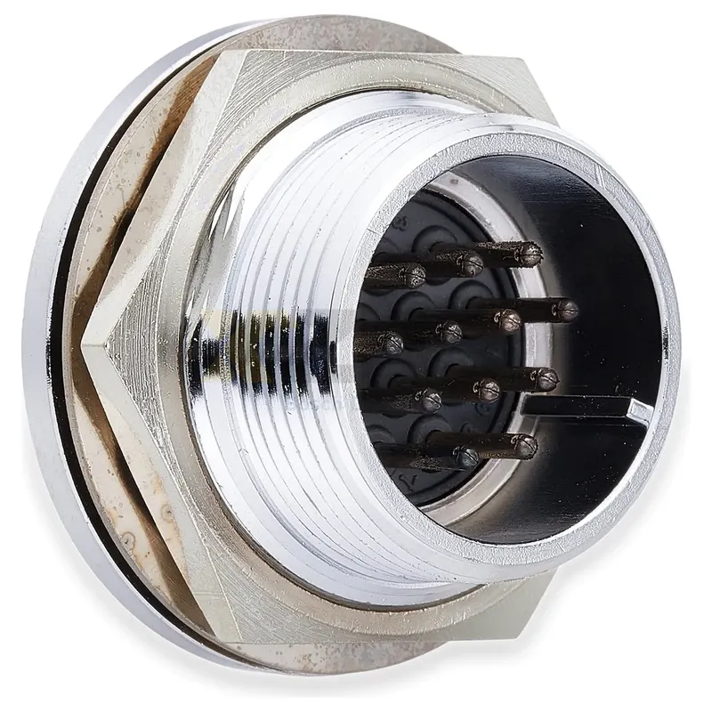 Hirose RM15WTRZA-12S(71) Round Waterproof Connector 12P Socket Panel Mounting Cup Type - Image 2