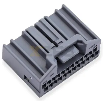 JAE MX34024SF1 Connecteur automobile compact non étanche pour connecteur de socket MX34 de la série avec 24 broches, double rangée, espacement de 2.2mm, gris