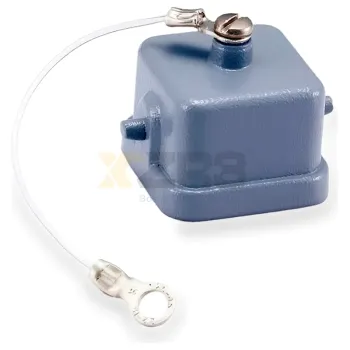 Tampa protetora de conector de carga pesada HARTING 09200035426 - para Han 3A de material metálico com cordão de fixação