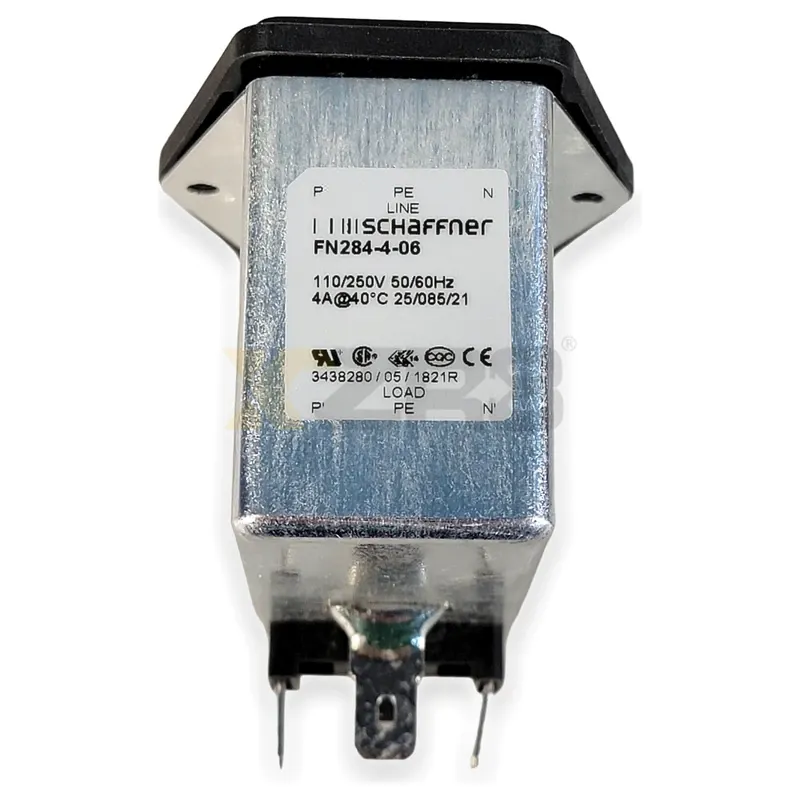 Schaffner FN284B-10-06 Compact Filter Power Input Module 10A 250VAC IEC C14 with Switch Fuse - Image 2