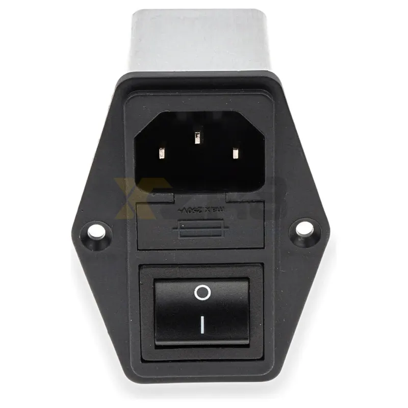 Schaffner FN284B-10-06 Compact Filter Power Input Module 10A 250VAC IEC C14 with Switch Fuse - Image 3