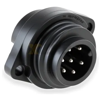 Amphenol C01630C00610012 Round Connector 6+PE Male Socket Panel Mounting Welding Terminal