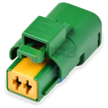 Aptiv (Original Delphi) 211PC022S1049 Conector de carcaça feminina de 2 vias à prova de água - Marrom 1.5mm terminal
